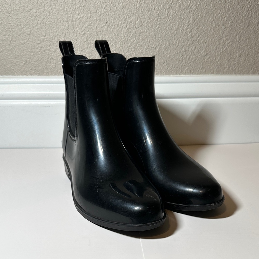 Ralph Lauren Black Chelsea Rain Boots